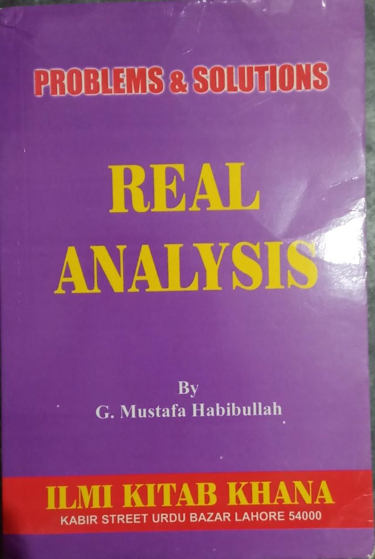 Real Analysis Problems And Solutions – ILMI KITAB KHANA – CSS | PCS ...